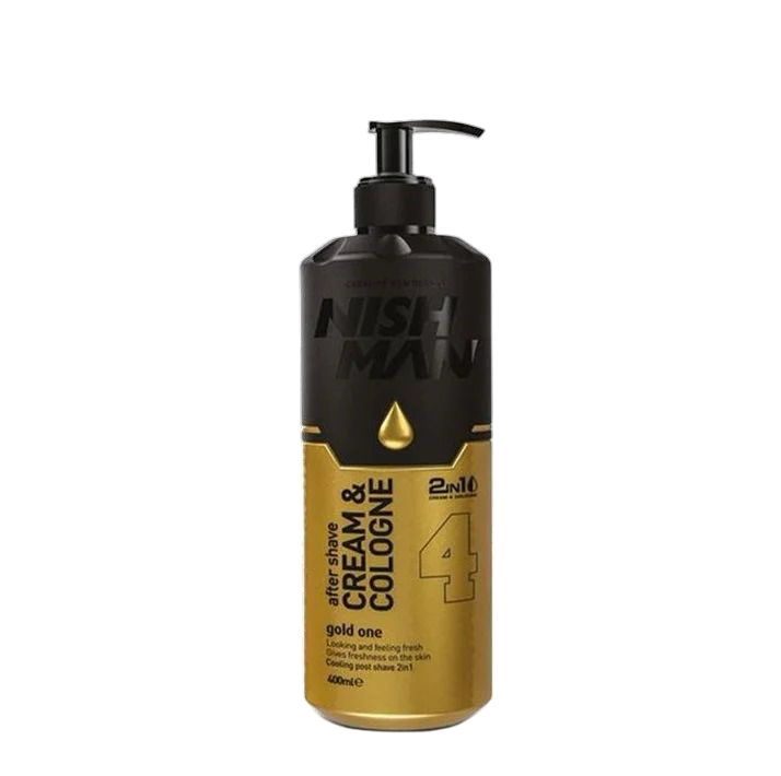 After Shave Crema y Colonia 4 Gold One 400ml - Nishman