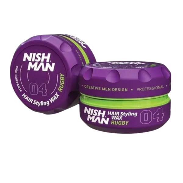 Cera Hair Wax 04 Rugby Nishman - Fijación Fuerte con Brillo
