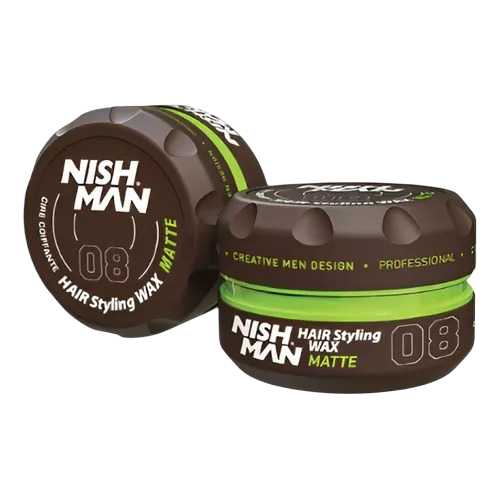 Cera Hair Wax 08 Matte Nishman - Fijación Fuerte sin Brillo