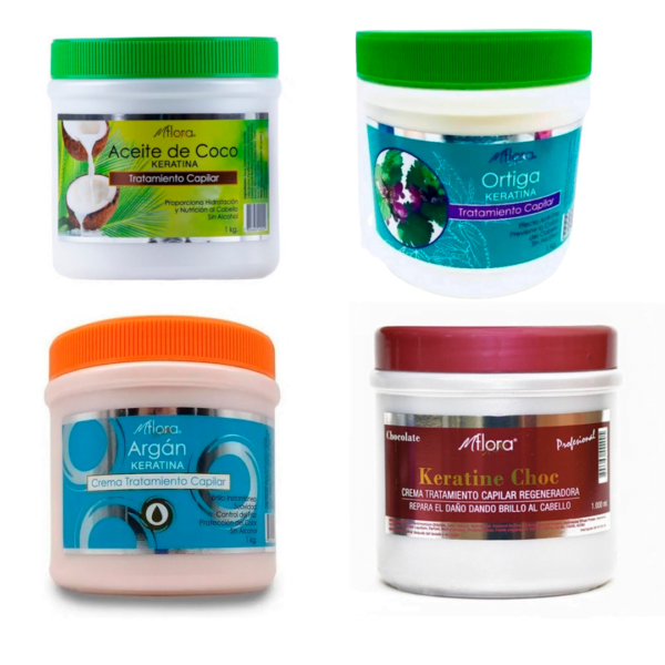Crema Keratina Flora 1kg - Alisado Suave y Reparación Capilar