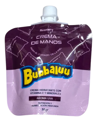 Crema Hidratante Bubbaluu Uva Reania - Hidratación con Aroma a Uva