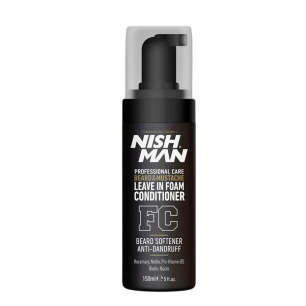 Foam Conditionador Espuma Suavizante Anti-Caspa para Barba y Bigote - Nishman
