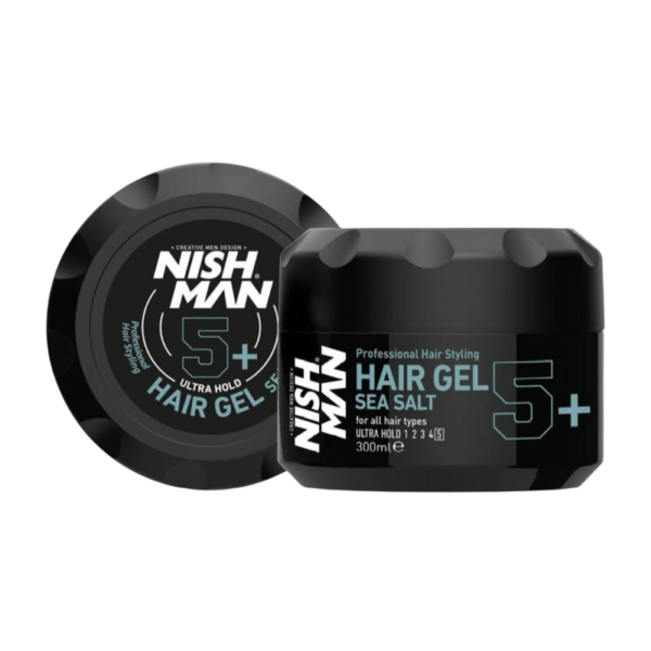Hair Gel Sea Salt 5+ 300ml Nishman - Gel con Sal Marina para Texturas