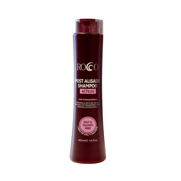 Shampoo Post Alisado Actiliss Rocco - Mantiene el Alisado por más Tiempo