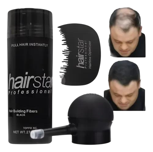 Kit de Fibra Capilar + Aplicador Hairstar - Relleno y Cobertura Capilar