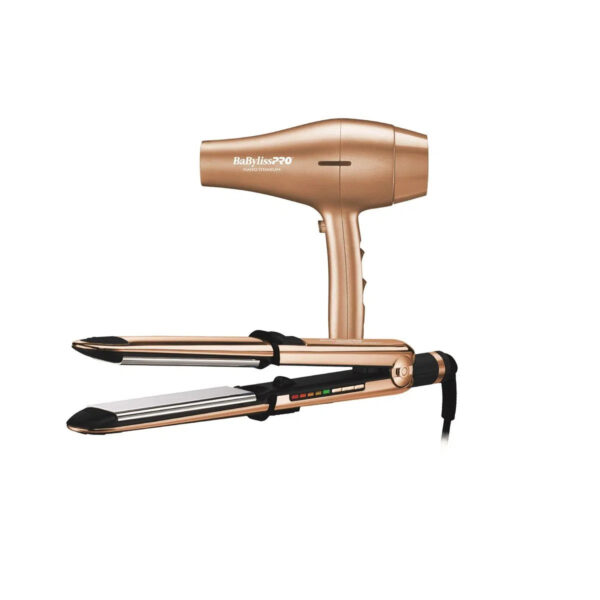 Kit Plancha y Secador 2000W Rose Gold - BaBylissPRO