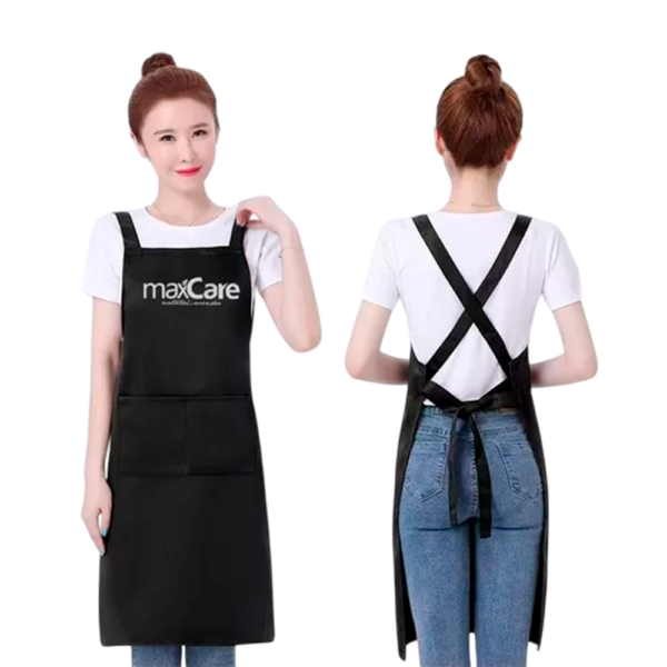 Pechera Maxcare Negra - Delantal de Barbería Profesional