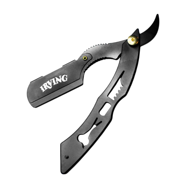 Porta Navaja Irving Black - Acero Inoxidable para Barbero