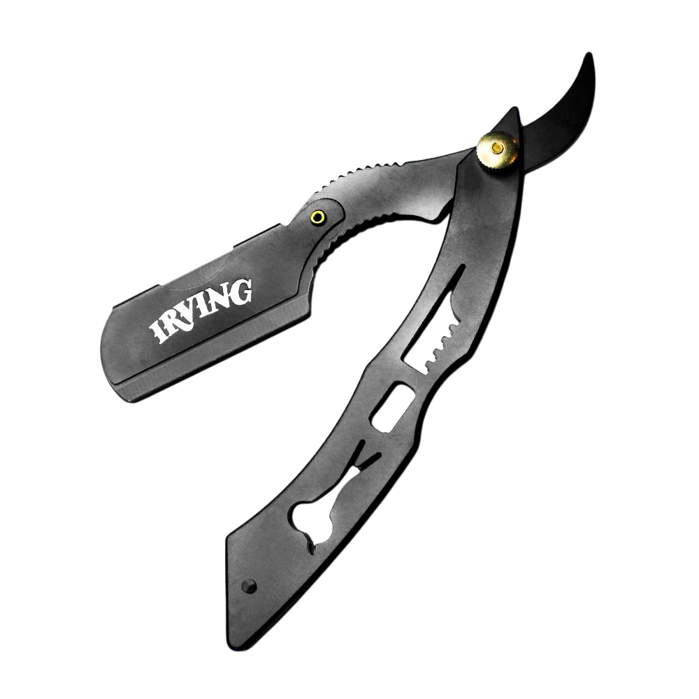 Porta Navaja Irving Black - Acero Inoxidable para Barbero