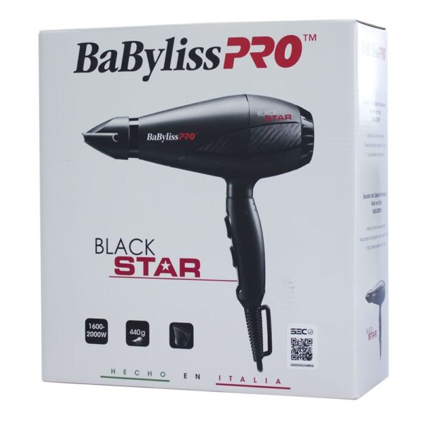 Secador BaBylissPRO Black Star B6200UZ - Secador Premium Profesional