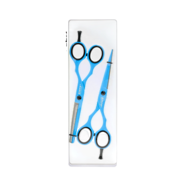 Set de Tijeras Kiepe Blue Ocean 5.5" - Corte + Entresacadora
