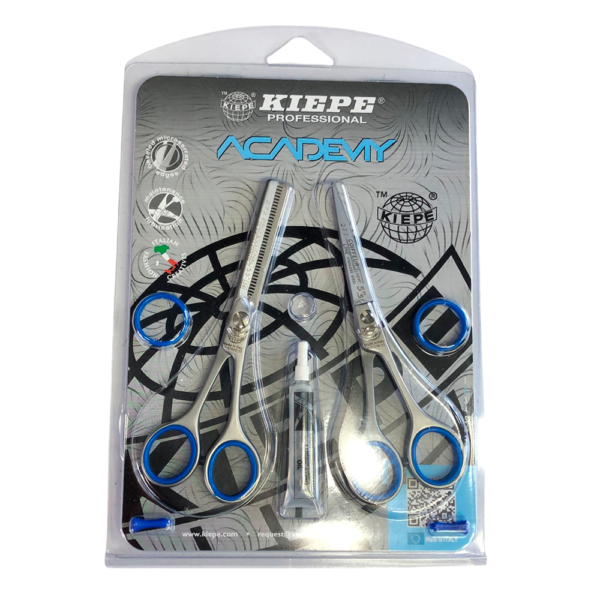 Set de Tijeras Kiepe Academy 5.5" - Tijera de Corte + Entresacadora