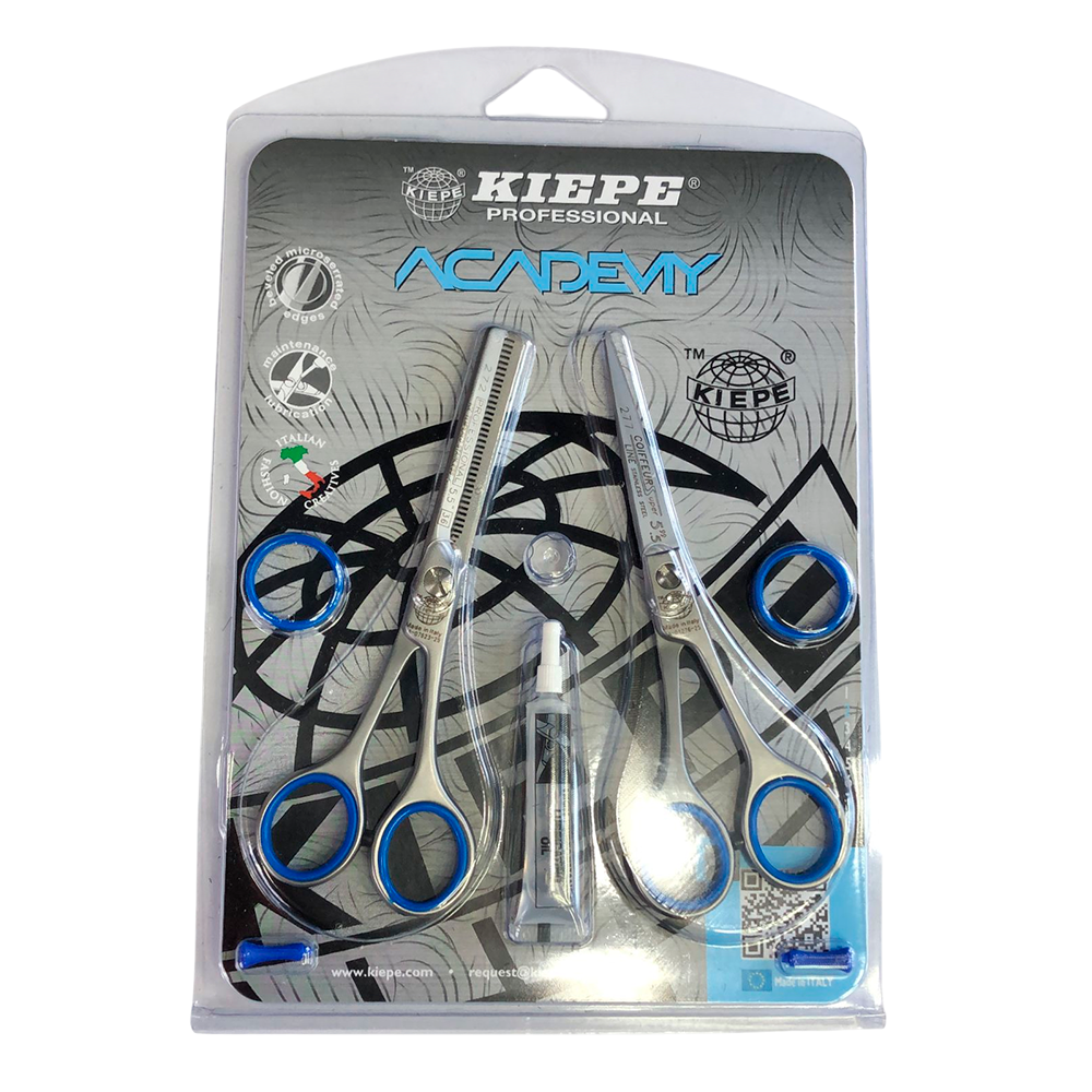 Set de Tijeras Kiepe Academy 5.5" - Tijera de Corte + Entresacadora