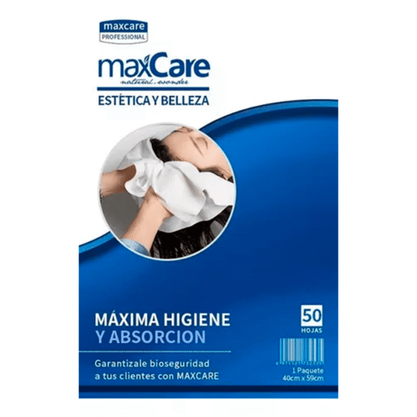 Toallas Desechables para Cabello Maxcare 50 Unidades - Higiene Barbería