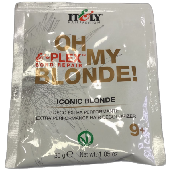 Decolorante Itely Iconic Blonde 30 g - Polvo Aclara hasta 9 Tonos