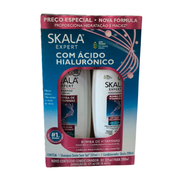 Shampoo + Acondicionador Skala Ácido Hialurónico - Hidratación y Brillo