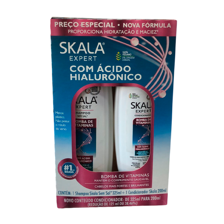 Shampoo + Acondicionador Skala Ácido Hialurónico - Hidratación y Brillo
